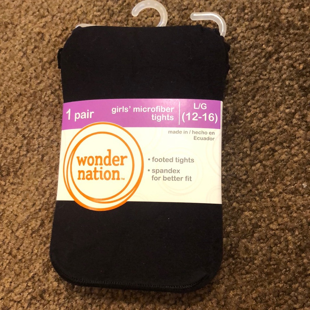 Black microfiber tights